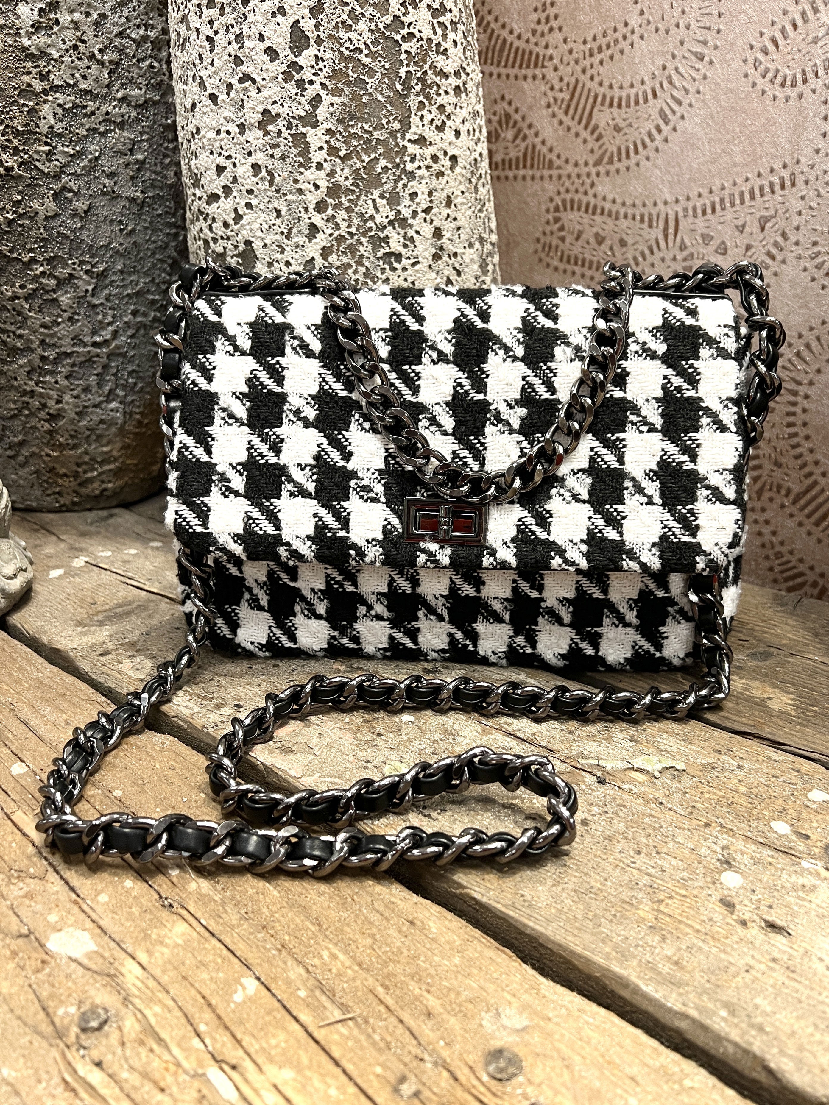 Zoe - Fet rutig väska med kedja